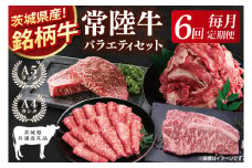 【茨城県共通返礼品】【6回定期便】最高級A4.5ランク常陸牛 お楽しみセット【銘柄牛 牛肉 冷凍 たんぱく質 スライス ステーキ すき焼き しゃぶしゃぶ 切り落とし 茨城県産】(81-13)