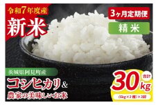 【10月中旬から発送】【先行予約】【3ヶ月定期便】【令和7年産新米】阿見町産　精米　食べ比べ　（コシヒカリ　美味しいお米）　各5kg【お米 米 こしひかり ごはん 食べ比べ 茨城県】 （85-71）