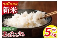 【先行予約】令和7年産 茨城県産あきたこまち　精米　5kg【お米 米 ごはん 茨城県】（85-29）