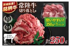 【茨城県共通返礼品】お試しサイズ！常陸牛切り落とし 250g【黒毛和牛 国産 銘柄牛 牛肉 肉 冷凍 茨城県産】(81-22)
