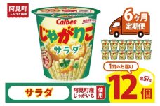 【6回定期便】カルビー じゃがりこサラダ（57g） 12個｜Calbee お菓子 菓子 おやつ おかし スナック おつまみ ジャガイモ じゃがいも（93-18）