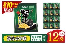 【10営業日以内に出荷】カルビー 堅あげポテト 焼きのり味（65g） 12個｜Calbee お菓子 菓子 おやつ おかし ぽてち ポテチ スナック おつまみ ジャガイモ じゃがいも（93-43）
