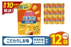【10営業日以内に出荷】カルビー ポテトチップス 超薄切りこだわりしお味 40g×12個｜Calbee お菓子 菓子 おやつ おかし ぽてち ポテチ スナック おつまみ ジャガイモ じゃがいも（93-100）