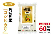 【6ヶ月定期便】令和7年産 茨城県産 無洗米コシヒカリ10kg（5kg×2袋）【お米 米 こしひかり ごはん 茨城県】（03-61-1）