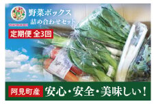 04-06【3ヶ月定期便】阿見町産野菜ボックス詰め合わせセット（7～8品）【新鮮 美味しい EM菌 減農薬 有機肥料 阿見町 茨城県】