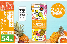 【合計200ml×54本】豆乳飲料 トロピカルフルーツ 200ml ／新発売 飲料 キッコーマン 健康 マンゴー パイナップル パッションフルーツ 豆乳 大豆 パック セット 定番 おやつ 飲み切り おすすめ 茨城県 五霞町