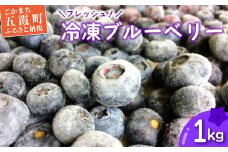 フレッシュ 五霞町産 冷凍ブルーベリー1㎏ - ブルーベリー 新鮮 フレッシュ 大粒 無農薬 冷凍 フルーツ 果物 そのまま おやつ 朝食 茨城県 五霞町