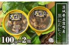 茨城県五霞町産黒にんにく（100ｇ×2個） ／ ニンニク 大蒜 黒にんにく 発酵 熟成 無添加 野菜 茨城県 五霞町 五霞町産 特産品