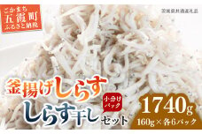 釜揚げしらす・しらす干し各６パック（12個セット）（茨城県共通返礼品・大洗町産）／ しらす 釜揚げしらす しらす干し 小分け 便利 とろける 食感 新鮮 冷凍 セット