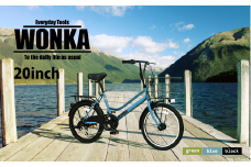 K2466A ＜マットカーキ＞20インチ自転車【WONKAミニ】完全組立 ウォンカ