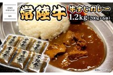 K2541 常陸牛すじカレー 1.2kg(200g×6袋) ＜茨城県共通返礼品＞【常陸牛 牛 牛すじ カレー スパイス レトルト 本格 贅沢 牛肉 カレーライス】