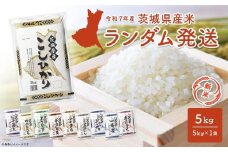 【新米予約開始!!】※ランダム※  令和7年産 茨城県産 【白米】 5kg ＜令和7年9月内発送＞ 新米 米 精米 小分け 2025年産 K2464