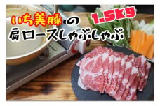 S210 小分けで便利！いち美豚　肩ロース しゃぶしゃぶ500g×3パック （合計1.5kg）