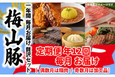 K1877 【12回毎月定期便】塚原牧場の幻の豚「梅山豚」の贅沢定期便  ブランド豚 メイシャントン 境町