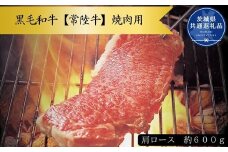 黒毛和牛【常陸牛】焼き肉用　約600g（肩ロース）(茨城県共通返礼品)