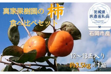 真家果樹園【柿】食べ比べ（12～13玉）約3.5kg×1箱（茨城県共通返礼品・石岡市産）