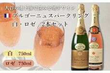 大谷の天然地下蔵で深みを増すワイン ブルゴーニュ スパークリング白・ロゼ 2本セット【配送不可地域：離島】