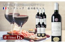 大谷の天然地下蔵で深みを増すワイン ラングドック赤 6本セット【配送不可地域：離島】