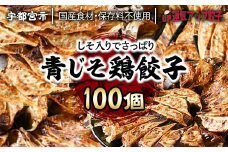 宇都宮餃子 運気アップ餃子  香り鮮やか 青じそ鶏餃子 100個 保存料不使用【 餃子 ぎょうざ 冷凍餃子 冷凍食品 惣菜 栃木県 宇都宮市 】※配送不可地域：離島