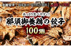 宇都宮餃子 運気アップ餃子  那須御養鶏の餃子 100個 保存料不使用【 餃子 ぎょうざ 冷凍餃子 冷凍食品 惣菜 栃木県 宇都宮市 】※配送不可地域：離島