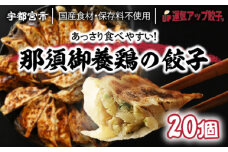 宇都宮餃子 運気アップ餃子  那須御養鶏の餃子 20個 保存料不使用【 餃子 ぎょうざ 冷凍餃子 冷凍食品 惣菜 栃木県 宇都宮市 】※配送不可地域：離島
