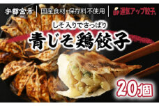 宇都宮餃子 運気アップ餃子  香り鮮やか 青じそ鶏餃子 20個 保存料不使用【 餃子 ぎょうざ 冷凍餃子 冷凍食品 惣菜 栃木県 宇都宮市 】※配送不可地域：離島