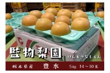 栃木県産 梨【豊水】5kg（14~10玉） ※2025年10月下旬～11月下旬頃に順次発送予定 ※離島への配送不可