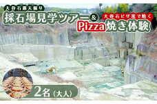 大谷石露天掘り採石場見学ツアー＆大谷石ピザ窯で焼くPizza焼き体験 大人2名 | 栃木県 宇都宮市 大谷石 カネホン採石場 チケット 観光 旅行 ツアー ※離島への配送不可