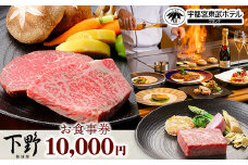 宇都宮東武ホテルグランデ2階 鉄板焼 下野 お食事券 10,000円