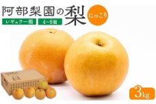 阿部梨園の梨（3kg　レギュラー箱）にっこり　※離島への配送不可　※2025年10月上旬～10月下旬頃に順次発送予定