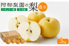 阿部梨園の梨（3kg　レギュラー箱）豊水　※離島への配送不可　※2025年9月上旬～9月下旬頃に順次発送予定