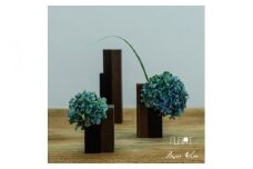 ALART〈アルアート〉　MUKU柱　漆黒　SMLセット 花器　インテリア　立体感を演出する・手染めの金属色と木の組み合わせがモダンな花器　インテリアの演出に F7Z-234