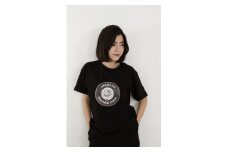 足利市 マンホールTシャツ 黒 S F7Z-551