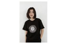 足利市 マンホールTシャツ 黒 L F7Z-553