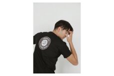 バックプリント 足利市 マンホールTシャツ 黒 S F7Z-559