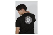 バックプリント 足利市 マンホールTシャツ 黒 L F7Z-561