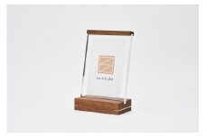 【フォトフレーム　ウォールナット】木とアクリルのシンプルなデザイン。縦・横使用可能　国産　建彦木工【栃木県足利市】 F7Z-709