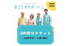 まごころサポート2時間分チケット（20分サポート券×6枚）【 サポート チケット 栃木県 足利市 】 F7Z-1313