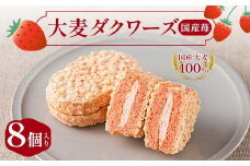 大麦ダクワーズ 国産いちご 8個入り 栃木県 足利市 F7Z-1363