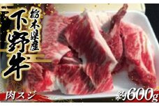 栃木県産 厳選下野牛！肉スジ 約600g 国産 ブランド牛 牛肉 肉 牛筋 牛スジ 牛すじ カレー 煮込み 調理 食品 冷凍 贈答 贈り物 ギフト プレゼント 自宅 家庭 栃木県 足利市 F7Z-1600