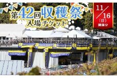 第42回収穫祭入場チケット 11月16日(日)開催分 ※席の確保はなく、入場チケットのみとなります。　ワイナリー 入場チケット 栃木県 足利市 F7Z-1615