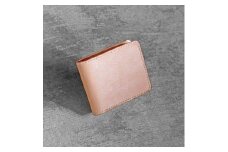 栃木レザー使用｜やわらか本革二つ折り財布｜Half wallet 02C｜タン｜minca（全4色）