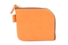 栃木レザー使用｜やわらか本革Lジップミニ財布｜Lzip wallet small 02｜キャメル｜minca（全6色）
