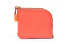 栃木レザー使用｜やわらか本革Lジップミニ財布｜Lzip wallet small 02｜レッド｜minca（全6色）