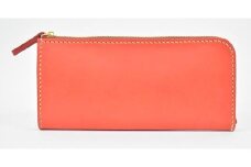栃木レザー使用｜滑らか本革Lジップ長財布｜Lzip wallet 01｜レッド｜minca（全6色）