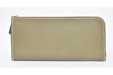 栃木レザー使用｜滑らか本革Lジップ長財布｜Lzip wallet 01｜オリーブ｜minca（全6色）