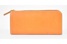 【全5色】栃木レザー のLジップファスナー長財布 シュリンクタイプ ソフトな手触り/Lzip wallet 02/キャメル/minca　315【雑貨 ファッション 人気 おすすめ 】