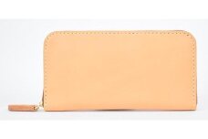 栃木レザー使用｜やわらか本革Lジップ長財布｜Round zip wallet 02｜タン｜minca（全6色）
