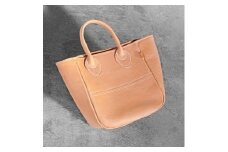 栃木レザー使用｜ソフトな手触り 本革 小さめトートバッグ｜Tote bag 03 S｜タン｜minca（全6色）