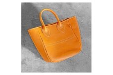 栃木レザー使用｜ソフトな手触り 本革 小さめトートバッグ｜Tote bag 03 S｜キャメル｜minca（全6色）